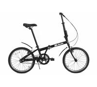 FabricBike Folding Bicycle Alloy Frame Single Speed 3 Colours (Fully Matte Black W/Mudguard)