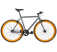 FabricBike Original Single Speed Bicycle - Graphite & Orange