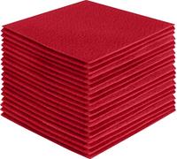 FabricLA Acrylic Felt Sheets for Crafts - Soft Precut 4" X 4" Inches (10cm X 10cm) Felt Squares - Use Felt Fabric Craft Sheets for DIY, Hobby, Costume, and Decoration - Red, 42 Pieces