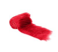 FabricLA Shaggy Faux Fur Roll - 2" X 60" Inches Trim Fur Rolls - 2.5 Inch Pile Length - Artificial Fur Material - Use Faux Fur Piece for Crafts, DIY, Costume Design, Decoration - Red