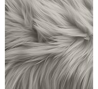 FabricLA Shaggy Faux Fur Square - 10" X 10" Inches Pre-Cut - Use Fake Fur Fabric for DIY, Craft Fur Decoration, Fashion Accessory, Gnome, Hobby - Platinum Gray