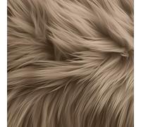 FabricLA Shaggy Faux Fur Square - 10" X 10" Inches Pre-Cut - Use Fake Fur Fabric for DIY, Craft Fur Decoration, Fashion Accessory, Gnome, Hobby - Beige