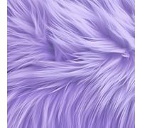 FabricLA Shaggy Faux Fur Square - 10" X 10" Inches Pre-Cut - Use Fake Fur Fabric for DIY, Craft Fur Decoration, Fashion Accessory, Gnome, Hobby - Lavender