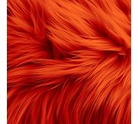 FabricLA Shaggy Faux Fur Square - 10" X 10" Inches Pre-Cut - Use Fake Fur Fabric for DIY, Craft Fur Decoration, Fashion Accessory, Gnome, Hobby - Orange Fur Fabric