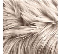 FabricLA Shaggy Faux Fur Square - 10" X 10" Inches Pre-Cut - Use Fake Fur Fabric for DIY, Craft Fur Decoration, Fashion Accessory, Gnome, Hobby - Latte