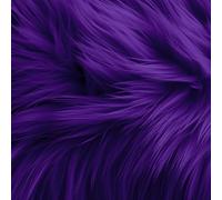 FabricLA Shaggy Faux Fur Square - 20" X 20" Inches Pre-Cut - Use Fake Fur Fabric for DIY, Craft Fur Decoration, Fashion Accessory, Gnome, Hobby - Purple Fur Fabric