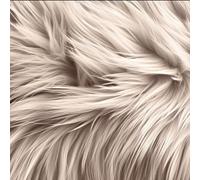 FabricLA Shaggy Faux Fur Square - 6" X 6" Inches Pre-Cut - Use Fake Fur Fabric for DIY, Craft Fur Decoration, Fashion Accessory, Gnome, Hobby - Latte