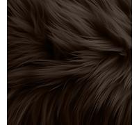 FabricLA Shaggy Faux Fur Square - 6" X 6" Inches Pre-Cut - Use Fake Fur Fabric for DIY, Craft Fur Decoration, Fashion Accessory, Gnome, Hobby - Chocolate