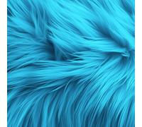 FabricLA Shaggy Faux Fur Square - 6" X 6" Inches Pre-Cut - Use Fake Fur Fabric for DIY, Craft Fur Decoration, Fashion Accessory, Gnome, Hobby - Turquoise