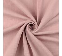Fabrics-City Dusky Pink Oeko-Tex Cotton Muslin Gauze Fabric for Sewing, Baby Cloth, Table Runner, Mesh Fabric, Cotton Tulle, Veil Fabric, Cotton Gauze, Ideal for Children, Decoration, DIY, 5474