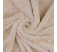 Fabrics-City Faux Rabbit Fur Plush Stretch Fabric by the Metre 3951 wool white