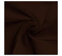 FABRICS KING ONLINE 100% Cotton Poplin Dyed Plain Fabric Dress Craft Material 45”- 112cm Wide Per Metre (COFFEE BROWN, 1 METRE)
