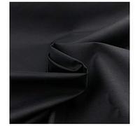 FABRICS KING ONLINE 100% Cotton Poplin Dyed Plain Fabric Dress Craft Material 45”- 112cm Wide Per Metre (BLACK, 1 METRE)