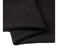 FABRICS KING ONLINE Antipil Polar Fleece Fabric, 58" (147cms) Wide Quality Warm Soft Pile Material, Patchwork Polyester Plush Fleece Cloth for DIY Sewing Handmade Sold by The Metre (Black, 1 Metre)