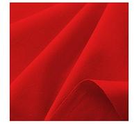 FABRICS KING ONLINE Cotton Canvas Fabric- 260 GSM 100% Cotton Hardwearing Fabric for Embroidery, Crafts, Upholstery, Clothing, Canvas Bags l 57" - 146cm Wide | Sold by The Metre (Red, 1 Metre)