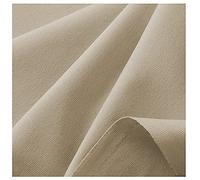 FABRICS KING ONLINE Cotton Canvas Fabric- 260 GSM 100% Cotton Hardwearing Fabric for Embroidery, Crafts, Upholstery, Clothing, Canvas Bags l 57" - 146cm Wide | Sold by The Metre (Flax, 1 Metre)