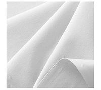 FABRICS KING ONLINE Cotton Canvas Fabric- 260 GSM 100% Cotton Hardwearing Fabric for Embroidery, Crafts, Upholstery, Clothing, Canvas Bags l 57" - 146cm Wide | Sold by The Metre (White, 1 Metre)