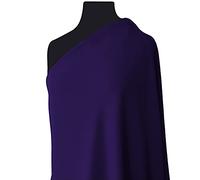 FABRICS KING ONLINE High Twist Crepe Fabric With A Soft Texture - Ideal for Making Loose Skirts, Trousers, Dresses, Uniforms, Jilbab and More. l 60’’- 150cms Wide | Sold by The Metre (Purple, 1 Metre)