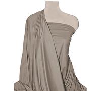 FABRICS KING ONLINE ITY Jersey Dress Fabric Spandex Polyester Knit 2-Way Elastane Stretch Plain Fabric for Dressmaking, Garments l 60" - 150cm Wide | Sold by The Metre (Peppercorn, 1 Metre)