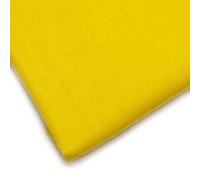 FABRICS KING ONLINE Lifestyle Plain Extra Wide 100% Cotton Poplin Craft Sheeting Fabric Material for Dressmaking Project Sheeting Sewing | 60" | 150cm Wide | Sold by The Metre (Sunshine Yellow)