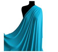 FABRICS KING ONLINE Lycra Nylon Spandex Fabric 4-Way Stretch Fabric Material for Dresses, Activewear, Swimwear, Dancewear & Decoration, l 60" - 150cm Wide | Sold by The Metre (Turquoise, 1 Metre)