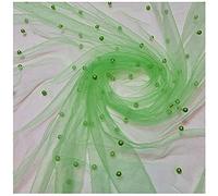 FABRICS KING ONLINE Net/Tulle Studded Pearl Bridal Soft Fabric Fashion Material for Dressmaking, Decoration, Craft, Scarves & Dupattas l 60" - 150cm Wide | Sold by The Metre (Mint, 1 Metre)