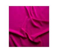 Fabrics King ONLINE Premium Crepe De Chine Fabric Silky Plain Dyed 45" - 112cm Wide Per Metre (Fuchsia Pink, 1 METRE)