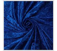 Fabrics King ONLINE Premium Quality Crushed Velvet 1 Way Stretch Fabric, Dress Craft Wedding Cushion Curtain Material - 60”- 150cm Wide Per Metre (ROYAL BLUE, 1 METRE)