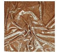 FABRICS KING ONLINE Premium Quality Crushed Velvet 1 Way Stretch Fabric, Dress Craft Wedding Cushion Curtain Material - 60”- 150cm Wide Per Metre (Champagne, 1 METRE)
