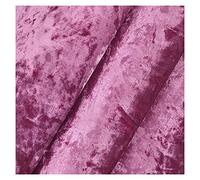 Fabrics King ONLINE Premium Quality Crushed Velvet 1 Way Stretch Fabric, Dress Craft Wedding Cushion Curtain Material - 60”- 150cm Wide Per Metre (GRAPE, 1 METRE)