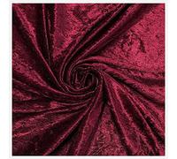 FABRICS KING ONLINE Premium Quality Crushed Velvet 1 Way Stretch Fabric, Dress Craft Wedding Cushion Curtain Material - 60”- 150cm Wide Per Metre (WINE, 1 METRE)