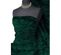 Fabrics King ONLINE Premium Spun Ice Crush Effect Velvet 2 Way Spandex Craft, Dress & Decoration 60" (BOTTLE GREEN, 1 METRE)