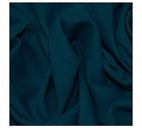 FABRICS KING ONLINE Rayon Twill Marina Non Stretch Plain Dress Fabric for Dressmaking, Fashion Garments, Aprons and Uniforms l 60" - 150cm Wide | Sold by The Metre (Dark Teal, 1 Metre)