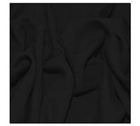 FABRICS KING ONLINE Rayon Twill Marina Non Stretch Plain Dress Fabric for Dressmaking, Fashion Garments, Aprons and Uniforms l 60" - 150cm Wide | Sold by The Metre (Black, 1 Metre)