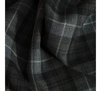 FABRICS KING ONLINE Scottish Fashion Tartan Plaid Check Polyviscose Woven Fabric, Craft & Dress 58" | 145cm Wide | Decoration, Kilt, Skirt, Bridal Material | Sold by The Metre (FASHION GREY)