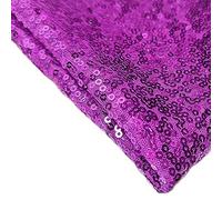 FABRICS KING ONLINE Sequins 3mm Allover Embroidered Fabric on Tulle/Net Material for Decor, Sewing, Dress, Tablecloths & Craft | 52" - 132cms usable Width | Sold by The Metre (Hot Pink, 1 Metre)