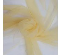 Fabrics King Online Soft Illusion Tulle Fabric 60" - 150cm Wide - Delicate Veiling Mesh Fabric - Sold by The Metre - Bridal Veil, Prom, Underskirt (Cream)