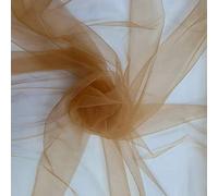Fabrics King Online Soft Illusion Tulle Fabric 60" - 150cm Wide - Delicate Veiling Mesh Fabric - Sold by The Metre - Bridal Veil, Prom, Underskirt (Burnt Orange)