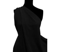 FABRICS KING ONLINE Viscose Plain Soft Fabric - NonStretch Fabric for Dressmaking, Maxidresses, Tops, Skirts l 55’’ - 140cms Wide | Sold by The Metre (Black, Full Metre (100x142cms))
