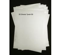 Fabrics & Textiles Bloc de 20 Feuilles de Tyvek Format A4 55 g/m²