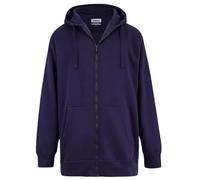 Fabrik Extra Tall Fleece Zip Thru Hoodie For Men (2405) in Navy, MT