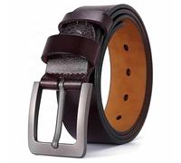 Fabrik Premium Leather Belt For Men in Brown, To fit waist 56-58 Inch