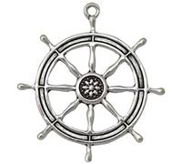 FabScraps Silver Embellishments 10/Pkg-Ship's Wheel