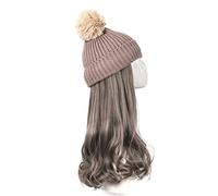 FABSELLER Women's Slouchy Beanie Hat with Long Wavy Hair Wig for Girls & Ladies - Winter