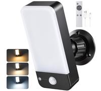 FabStyl Outdoor Wall Light, Security Lights Outdoor Motion Sensor with Remote, 10000mAh Rechargeable Battery Powered, 3 Modes&3 Color Temperatures, Waterproof IP65 for Front Door, Porch,Garden,Patio
