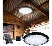 FabStyl Solar Shed Light Indoor Outdoor with Switch, 2000LM Solar Pendant Light Daytime Available Pull Cord with 2 Brightness Modes, IP65 Waterproof Ceiling Lamp for Garden Barn, Garage, Shop, Gazebo