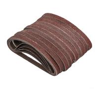 FABULETTA 50 Pcs 330mm X 10mm Aluminium Oxide Sanding Belts Flexible Resin Bonded For Wood Metal Polishing Grit 40 To 120(40 Grit)