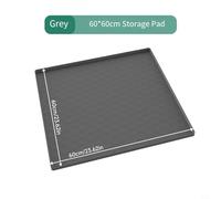 FABULETTA Bedside Commode Floor Protector Mat for Raised Toilet Seats With Leak Proof And Non Slip Features for Under Raised Toilet Seat Adults Potty Chair(60 * 60CM gray)