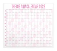 FABULETTA Big Dry Erase Calendar, 2026 Wall Calendar 4Ft X 3Ft With Yearly Overview And Color Coding For Home Office Family Planning And Organization(Pink)
