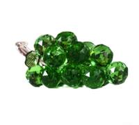 FABULETTA Decorative Glass Ornament Handmade Glass Blowing Purple Grape Figurine for Wedding Cabinet Home Office Decoration(green)